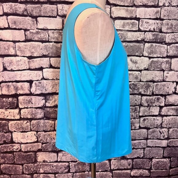 Chico's Aqua Sleeveless Tank Size XL - Picture 5 of 7